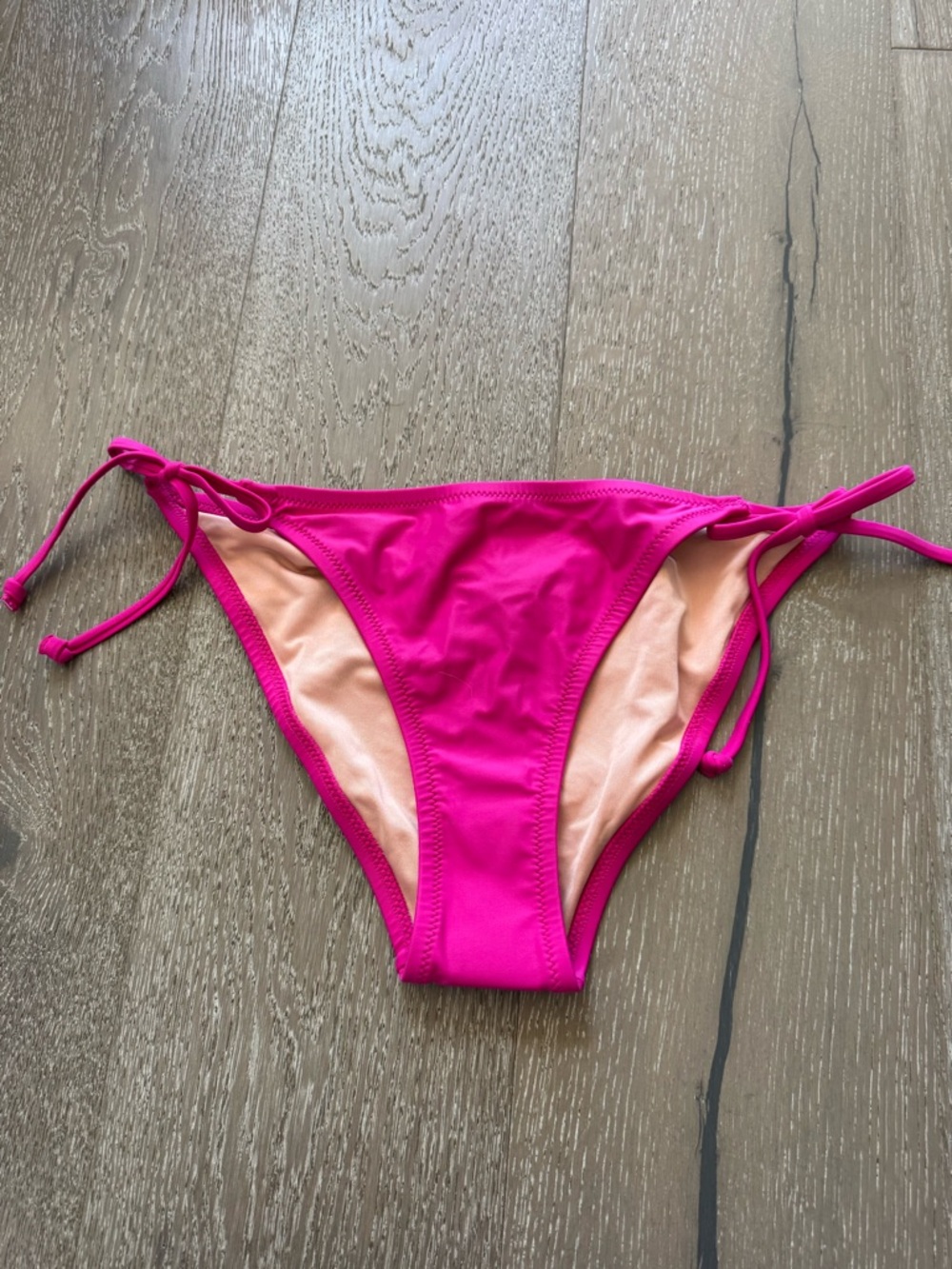 J. Crew Hot Pink Tie-Side Bikini Bottoms